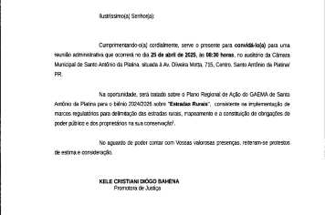 Reunião sobre o Plano Regional de Ação do GAEMA de Santo Antônio da Platina sobre 